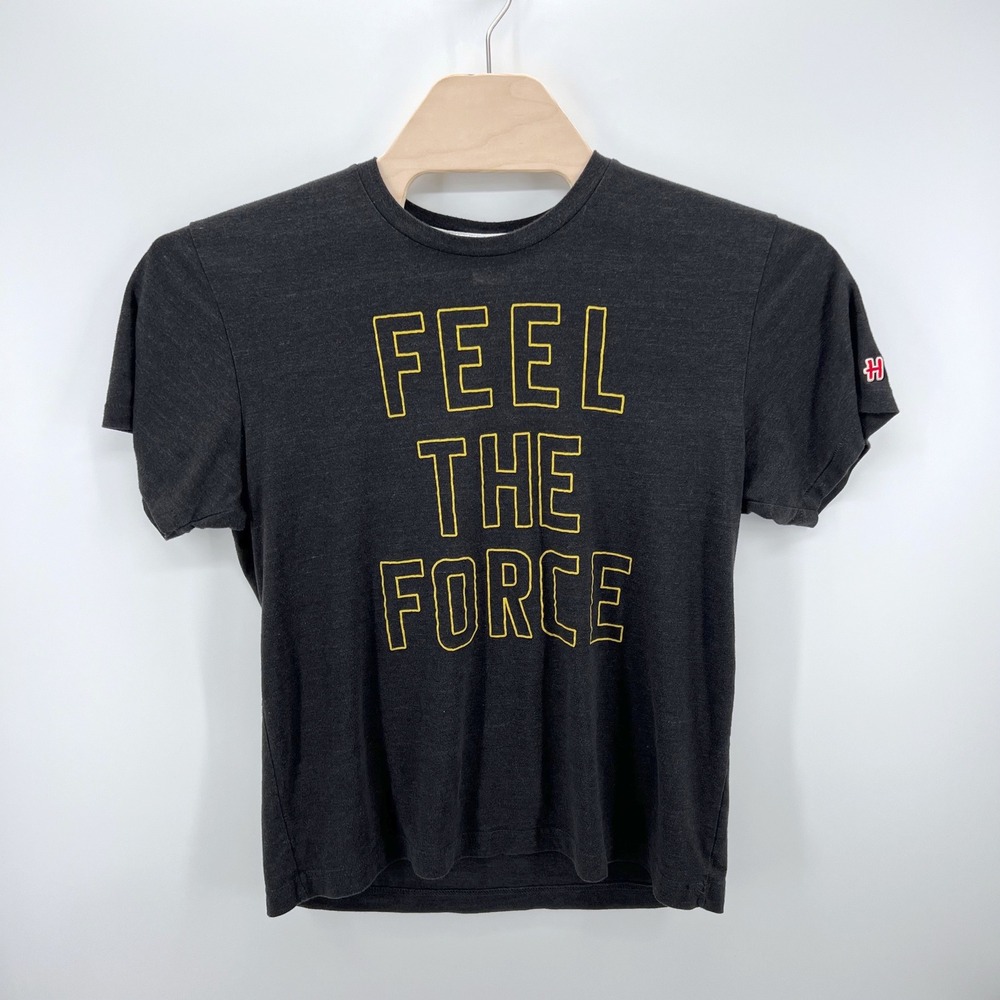 Homage Feel The Force T-Shirt Mens L Charcoal Gray Star Wars Sci-Fi Dadcore